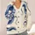 Navy Octopus Ocean Motifs for Coastal Layering, Beach Days, and Seaside Style All-over Print Knitted Cardigan - 4