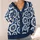 Indigo Ivory Daisy Medallions for Everyday Layering and Relaxed Weekend Wardrobe Style All-over Print Knitted Cardigan - 4