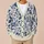 Navy Botanical Flowers for Everyday Layering, Weekend Outings, and Relaxed Garden Style All-over Print Knitted Cardigan - 6
