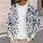 Navy Botanical Flowers for Everyday Layering, Weekend Outings, and Relaxed Garden Style All-over Print Knitted Cardigan - 5