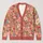 Bright Coral Wildflower Blooms for Relaxed Weekend Layering and Everyday Cottage Style All-over Print Knitted Cardigan - 1
