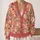 Bright Coral Wildflower Blooms for Relaxed Weekend Layering and Everyday Cottage Style All-over Print Knitted Cardigan - 2