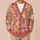 Bright Coral Wildflower Blooms for Relaxed Weekend Layering and Everyday Cottage Style All-over Print Knitted Cardigan - 6