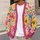Watercolor Wildflower Blooms for Colorful Everyday Layering and Feminine Style for Women All-over Print Knitted Cardigan - 5