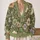 Vintage Olive Botanical Blooms For Everyday Layering And Relaxed Women's Wardrobe All-over Print Knitted Cardigan - 2