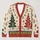 Retro Nordic Evergreen Tree Motif For Cozy Holiday Layering And Winter Weekend Style All-over Print Knitted Cardigan - 1