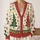 Retro Nordic Evergreen Tree Motif For Cozy Holiday Layering And Winter Weekend Style All-over Print Knitted Cardigan - 2
