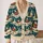 Vintage Santa Sleigh Christmas Holiday Style For Women Retro Nordic Seasonal Layering All-over Print Knitted Cardigan - 2