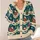 Vintage Santa Sleigh Christmas Holiday Style For Women Retro Nordic Seasonal Layering All-over Print Knitted Cardigan - 4