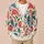 Red Palm Fronds And Peacock Feathers For Relaxed Autumn Layering Women’s Everyday Style All-over Print Knitted Cardigan - 6