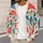 Red Palm Fronds And Peacock Feathers For Relaxed Autumn Layering Women’s Everyday Style All-over Print Knitted Cardigan - 5