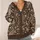 Espresso Paisley and Botanical Scrolls for Cozy Bohemian Everyday Layering Style All-over Print Knitted Cardigan - 4
