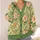 Sage Green Peach Floral Blooms for Cozy Autumn Layering and Everyday Wear All-over Print Knitted Cardigan - 4