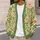 Sage Green Peach Floral Blooms for Cozy Autumn Layering and Everyday Wear All-over Print Knitted Cardigan - 5