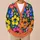 Colorful Floral Eyes for Everyday Layering, Creative Office Style, and Casual Days All-over Print Knitted Cardigan - 6