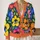 Colorful Floral Eyes for Everyday Layering, Creative Office Style, and Casual Days All-over Print Knitted Cardigan - 2