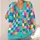 Colorful Pastel Checkerboard Squares for Bright Everyday Layering and Casual Style All-over Print Knitted Cardigan - 4