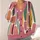 Abstract Multicolor Geometric Colorblock Layers for Relaxed Autumn Streetwear Women All-over Print Knitted Cardigan - 4
