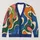 Abstract Wavy Color Blocks for Colorful Autumn Layering and Everyday Style for Women All-over Print Knitted Cardigan - 1
