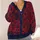 Dark Floral Roses For Elegant Everyday Layering, Romantic Women’s Casual Weekend Wear All-over Print Knitted Cardigan - 4