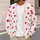 Hot Pink Polka Dots For French Retro Everyday Layering And Spring Summer Weekend Style All-over Print Knitted Cardigan - 5