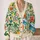 Retro Coastal Summer Collage Palm Trees Citrus Waves Beach Vacation Style For Women All-over Print Knitted Cardigan - 2
