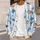 Colorful Folk Fish And Ocean Stripes For Relaxed Coastal Layering, Women's Style All-over Print Knitted Cardigan - 5