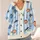 Colorful Folk Fish And Ocean Stripes For Relaxed Coastal Layering, Women's Style All-over Print Knitted Cardigan - 4