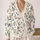 Blue Leaf Coral Berry Botanical Motif For Casual Spring Layering Women’s Wardrobe All-over Print Knitted Cardigan - 2