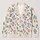 Blue Leaf Coral Berry Botanical Motif For Casual Spring Layering Women’s Wardrobe All-over Print Knitted Cardigan - 1