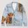 Highland Calf Companions for Cozy Countryside Days and Farmhouse Style Lovers All-over Print Knitted Cardigan - 1
