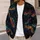 Cosmic Night Waves and Starbursts for Everyday Layering and Creative Style All-over Print Knitted Cardigan - 5