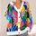 Vibrant Abstract Color Collage for Creative Everyday Layering and Art Lovers All-over Print Knitted Cardigan - 4