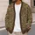 Olive Paisley Floral Motifs for Relaxed Bohemian Everyday Layering All-over Print Knitted Cardigan - 5