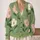Sage Green Wildflower Blooms for Cozy Autumn Layering and Everyday Wear for Women All-over Print Knitted Cardigan - 2