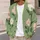 Sage Green Wildflower Blooms for Cozy Autumn Layering and Everyday Wear for Women All-over Print Knitted Cardigan - 5