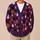 Pumpkin Ghost Cat Halloween Motifs for Cozy Autumn Seasonal Layering All-over Print Knitted Cardigan - 6