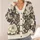 Ivory Peony Scrolls for Elegant Everyday Layering and Autumn Outings All-over Print Knitted Cardigan - 4