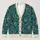 Teal Peacock Feathers and Botanical Filigree for Bohemian Everyday Layering Style All-over Print Knitted Cardigan - 3