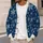 Ivory Snowflakes on Midnight Blue for Cozy Winter Days and Alpine Getaways and Travel All-over Print Knitted Cardigan - 5