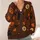 Halloween Black Cats, Jack-O'-Lanterns, Bats and Maple Leaves for Cozy Autumn Nights All-over Print Knitted Cardigan - 4