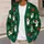 Santa Hat Ghosts, Black Bats And Poinsettias For Festive Winter Holiday Outings All-over Print Knitted Cardigan - 5