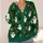 Santa Hat Ghosts, Black Bats And Poinsettias For Festive Winter Holiday Outings All-over Print Knitted Cardigan - 4
