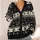Gothic Black Cat And Bat Halloween Motifs For Spooky Autumn Everyday Teen Style All-over Print Knitted Cardigan - 4