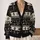 Gothic Black Cat And Bat Halloween Motifs For Spooky Autumn Everyday Teen Style All-over Print Knitted Cardigan - 2