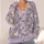 Lilac Watercolor Blossoms For Soft Everyday Layering And Springtime Style All-over Print Knitted Cardigan - 4