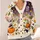 Halloween Candy Corn and Pumpkin Cheer for Cozy Autumn Celebrations and Spooky Season All-over Print Knitted Cardigan - 4