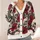 Tropical Hibiscus and Skull Motifs for Bold Alternative Summer Festival Style for Teens All-over Print Knitted Cardigan - 4