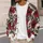 Tropical Hibiscus and Skull Motifs for Bold Alternative Summer Festival Style for Teens All-over Print Knitted Cardigan - 5