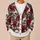Tropical Hibiscus and Skull Motifs for Bold Alternative Summer Festival Style for Teens All-over Print Knitted Cardigan - 6